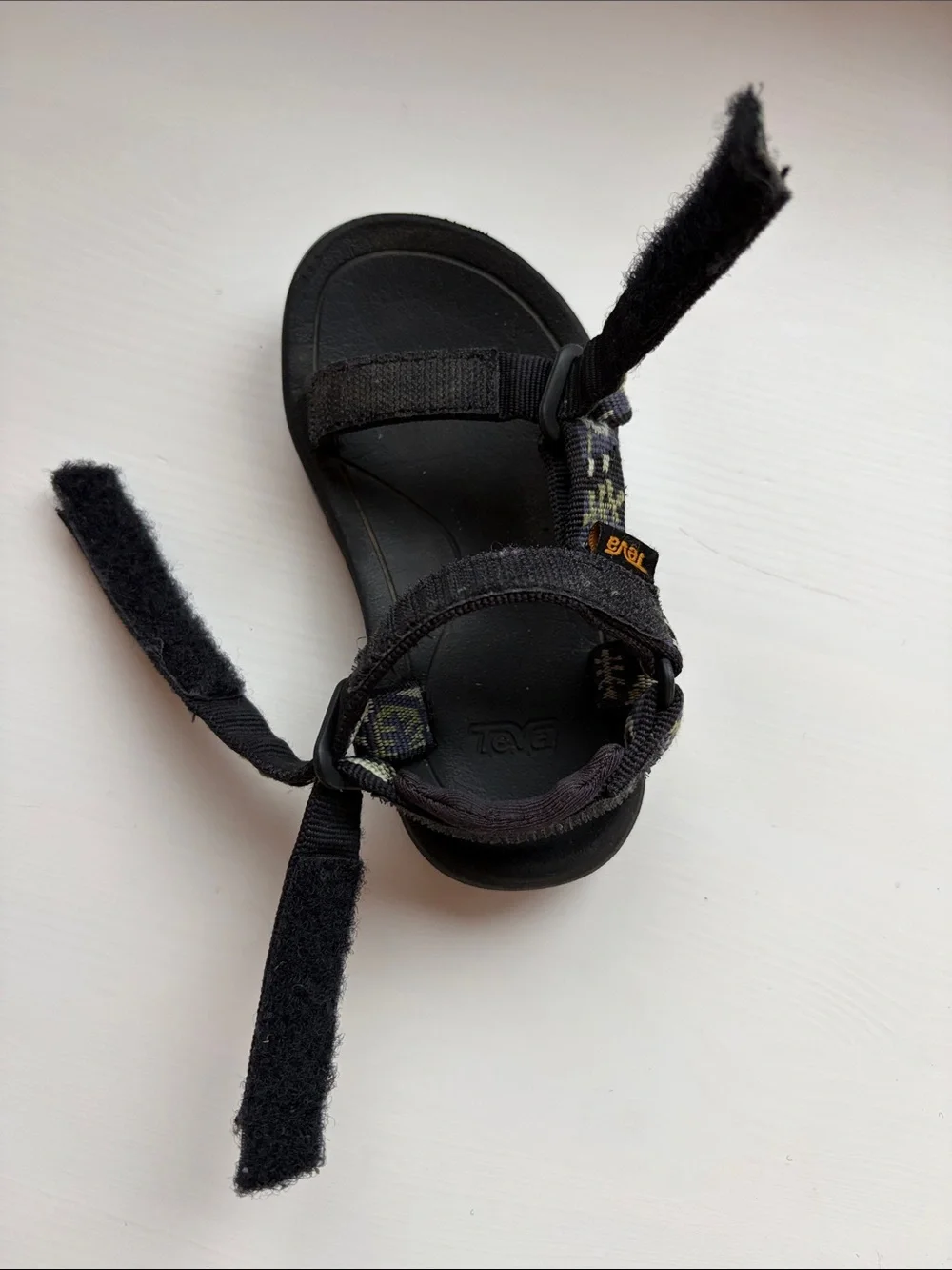 Teva Kids Black Sandals with Patterned Straps